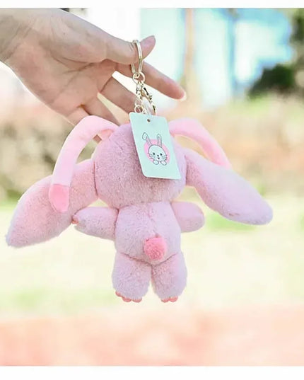 Cartoon Stitch Plush Keychain Soft Toy Cute Stuffed Animal Pendant Gift for Girls  Angel Doll Bag Charm Kids Birthday Present