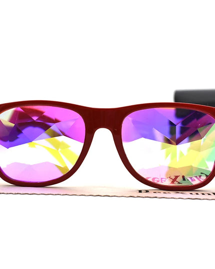 Classic Square Party Sunglasses Women Men Fashion EDM Light Diffraction Futuristic Rave Festival Sun Glasses Psychedelic Prism