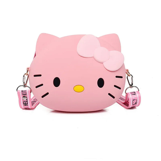 Hello Kitty Silicone Crossbody Bags Women Girls Kawaii 11cm/19cm Messenger Bag 3d Shoulder Small Purse Phone Bag Girlfriend Gift