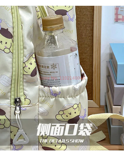 Sanrio Backpack For Kids Cartoon Hello Kitty Kuromi Bookbag Student Teenager Girl Boy Nylon Shoulders Bag Schoolbag Kawaii Bags