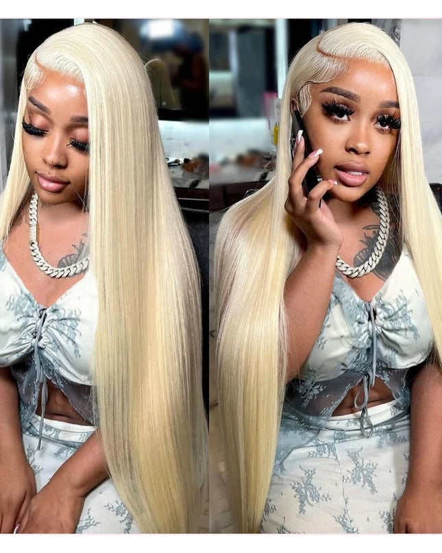613 Blonde 360 Full Lace Wig Human Hair Pre Plucked Hd 13x4 13x6 Lace Front Wig Blonde Brazilian Straight Frontal Wigs For Women