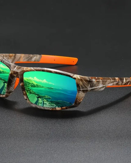 New Sunglasses for Men Sport Polarized Square Frame Camouflage Sun Glasses Driving Fishing Cycling Skiing Sun Eyewear UV400
