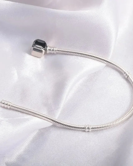 Handmade Original Fine Jewelry 925 Silver Charm Bracelet Soft Smooth Snake Bone Bracelets for Women