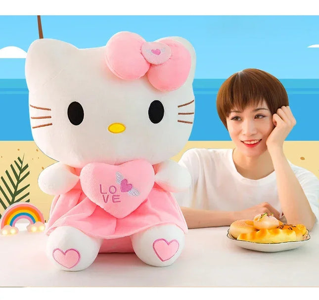 Hello Kitty Plush Stuffed Toys 25-55cm Cute Anime Cartoon Soft Pillow Doll For Children Birthday Xmas Gifts