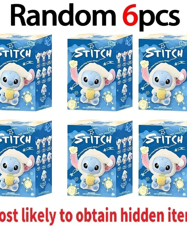 NEW Stitch Eat Something Before Sleep Series Blind Box Plush Dolls Pendant Cute Doll Ornament Mystery Box Surprise Toys Gifts
