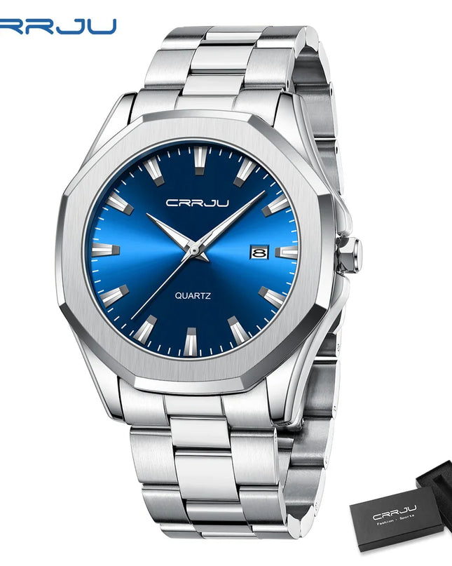 Watches for Men Classic with Date Business Dress Luxury Waterproof Luminous Mens Wrist Watch Analog Stainless Steel Men Watch