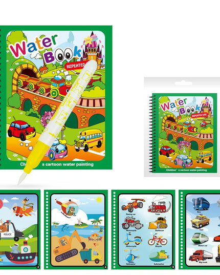Montessori Toys Reusable Coloring Book Magic Water Drawing Book for Kids Toddler Toy Painting Book Educational Toys for Children