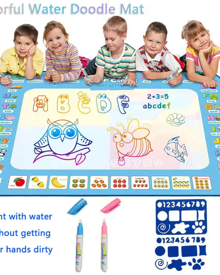 15.76"×12.6"Colorful Water Doodle Mat for Kids - Montessori Educational Toy Drawing Mat for Boys And Girls Age 3-8 Toddler Gift