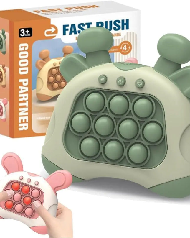Pop it Quick Push Game Machine Fidget Kids Games Toys Sensory Toys Handheld Game Bubble Stress Pop Light Up Game for Kids Adults