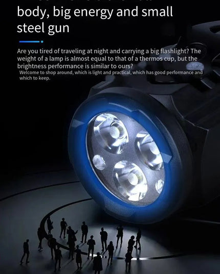 LED Strong Light Flashlight Rechargeable Multi functional for Long Range Portable Outdoor Home Mini Flashlight Cap Clip Light