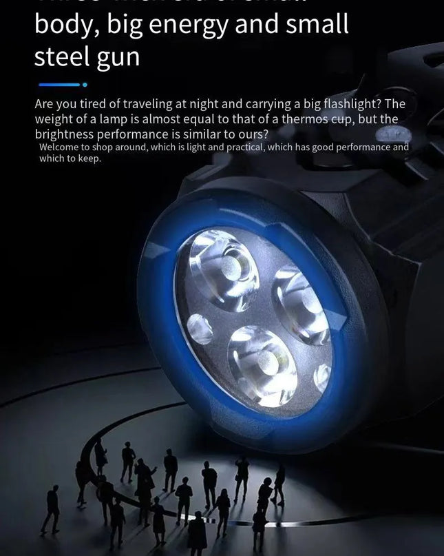 LED Strong Light Flashlight Rechargeable Multi functional for Long Range Portable Outdoor Home Mini Flashlight Cap Clip Light