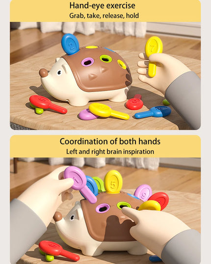 Montessori Hedgehog Toys Baby Concentration Training Education Toys Fine Motor Sensory Educational Toy for Kids Birthday Gifts