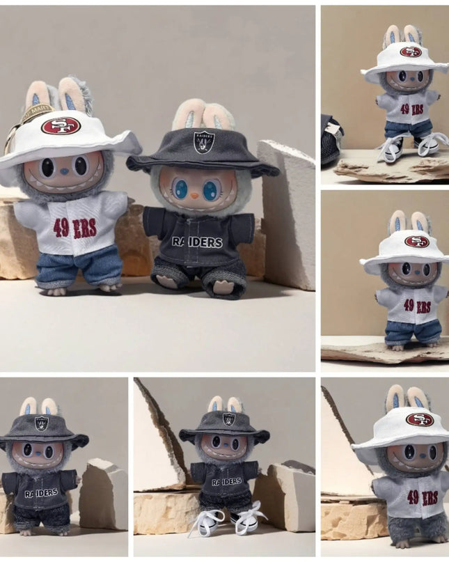 Labubu is wearing a pendant Labubu key chain baby clothes, men's street-fried sweaters, and tide brand suits blythe doll clothes
