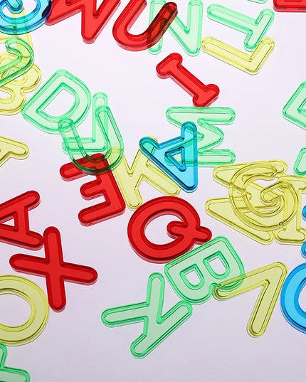 Montessori Transparent Letters And Numbers Toddler Learning Resources Educational Toys Counting And Spelling For Kids