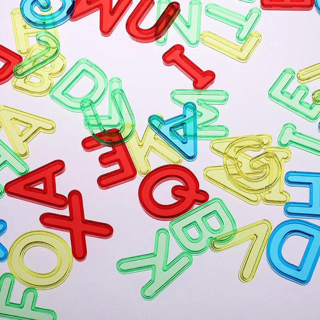 Montessori Transparent Letters And Numbers Toddler Learning Resources Educational Toys Counting And Spelling For Kids
