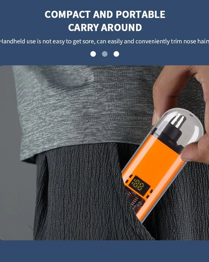 2 In 1 Electric Portable Ear And Nose Hair Trimmer Clipper 2024 Professional Painless Portable Eyebrow For Men