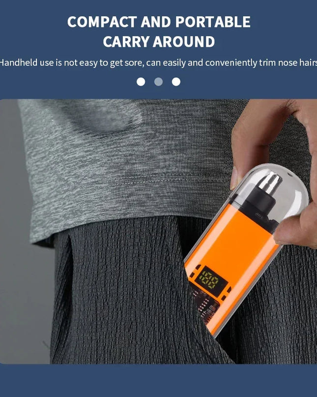 2 In 1 Electric Portable Ear And Nose Hair Trimmer Clipper 2024 Professional Painless Portable Eyebrow For Men