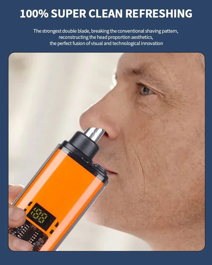 2 In 1 Electric Portable Ear And Nose Hair Trimmer Clipper 2024 Professional Painless Portable Eyebrow For Men