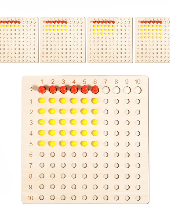 Montessori 99 multiplication Board  Maths Teaching Aids Multiplication and Division Board Early Education Children's Puzzle Toys