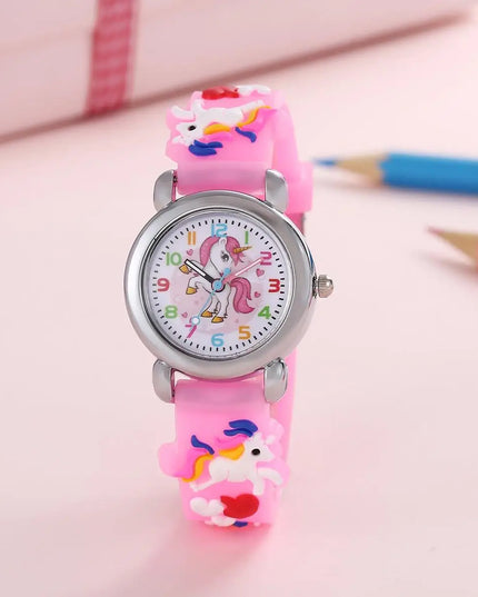 New Fashion Colorful Cartoon Unicorn Student and Children's Watch Quartz Watch Electronic Watch