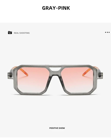 Square Sunglasses For Men Women Blue Light Blocking Shades UV400 Sun Glasses Luxury Thick Frame Eyeglasses Driving Eyewear