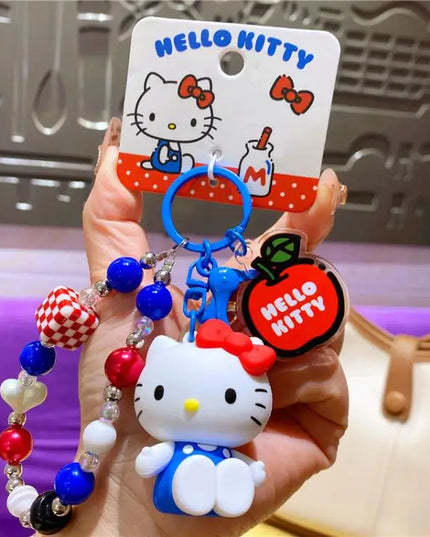 New Hello Kitty Creative Keychain Backpack Pendant Car Interior Couple Accessories Cartoon Decoration Children's Birthday Gift