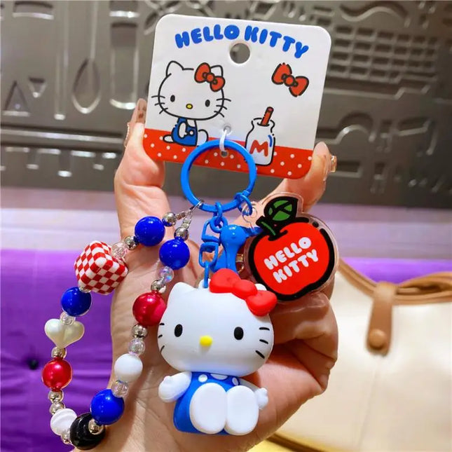 New Hello Kitty Creative Keychain Backpack Pendant Car Interior Couple Accessories Cartoon Decoration Children's Birthday Gift