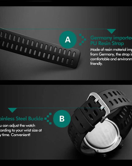 Electronic Watch For Mens Military Sports Watches Luminous Multifunction LED Digital Wristwatch for man kids Boy Student Teen