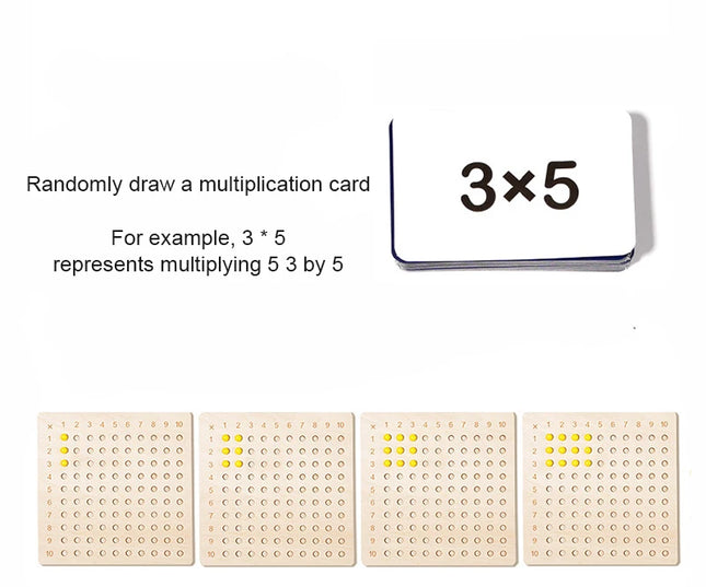 Montessori 99 multiplication Board  Maths Teaching Aids Multiplication and Division Board Early Education Children's Puzzle Toys