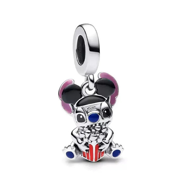 MINISO Cartoon NEW DIY  Lilo & Stitch Angel Charm Bead Hot Sale Fashion Women Jewelry Fit  Europeans  2025