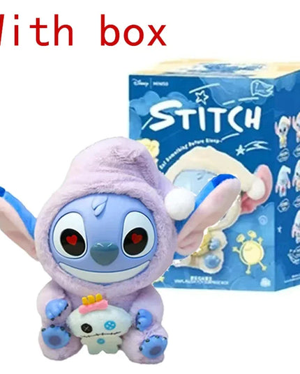 Stitch Eat Something Before Sleep Series Blind Box Plush Vinyl Toys Cute Doll Replica Mystery Box Bag Pendant Decor Gift