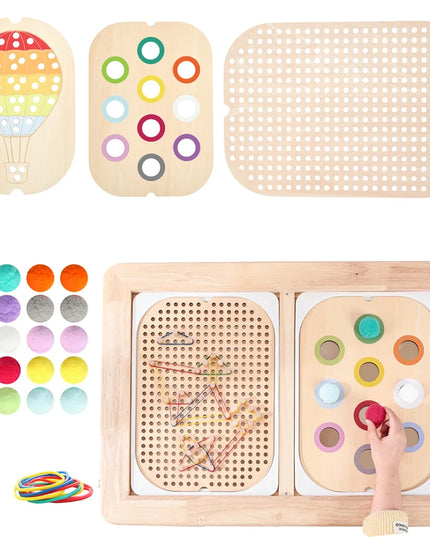 Montessori Sensory Tray Board Game,Early Educational Toys for Children Fine Motor skill Training Toys Sort Sensory Baby Toy Gift