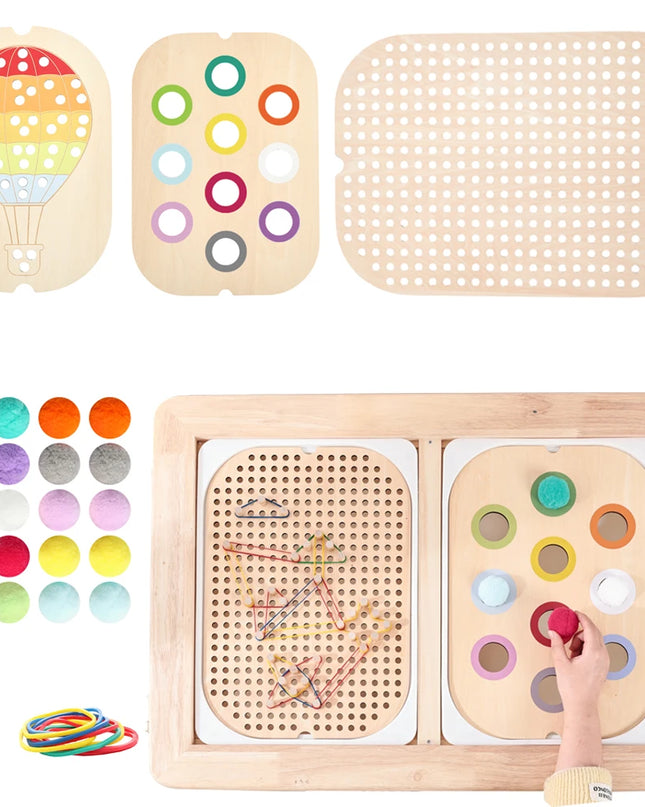 Montessori Sensory Tray Board Game,Early Educational Toys for Children Fine Motor skill Training Toys Sort Sensory Baby Toy Gift