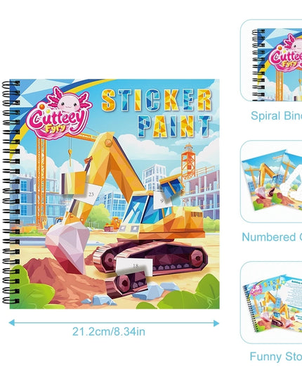 Montessori Sticker Book By Number For Kids Ages 3-8, Educational Busy Puzzle Book With Story, Creative Toys For Toddlers Gift