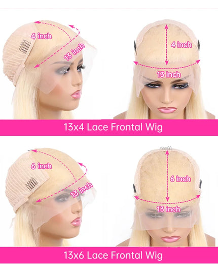 613 Blonde 360 Full Lace Wig Human Hair Pre Plucked Hd 13x4 13x6 Lace Front Wig Blonde Brazilian Straight Frontal Wigs For Women