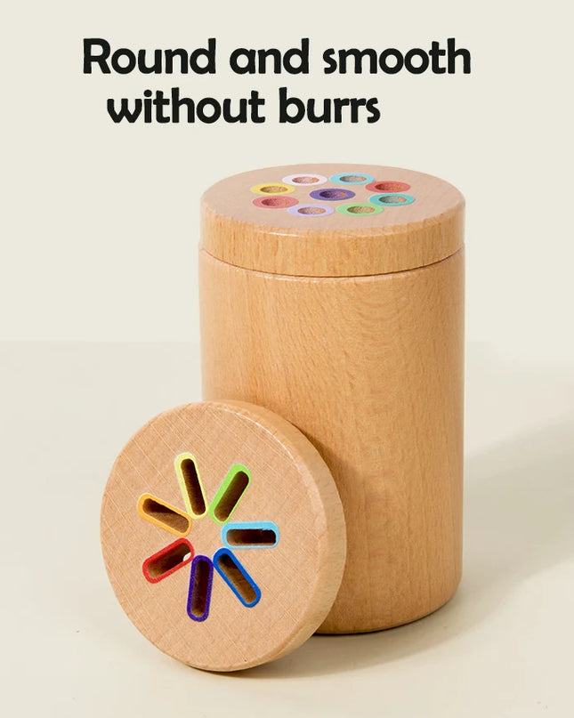 Montessori Toys Wooden Color Sorting Toys Fine Motor Skills Sensory Matching Games Educational Kid Toys For 1-3 Year Old 3+ Gift