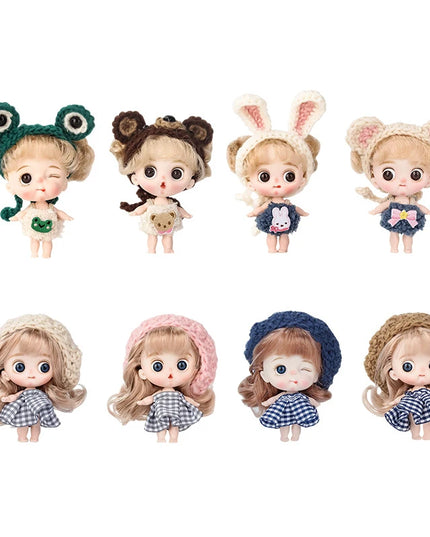 Small Dolls Mini Toys For Girls Gift Present House Accessories DIY Doll Furniture Set Bathroom Kitchen Living Room Bakery