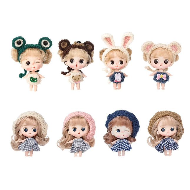 Small Dolls Mini Toys For Girls Gift Present House Accessories DIY Doll Furniture Set Bathroom Kitchen Living Room Bakery