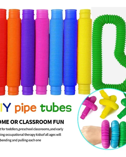 8 16 24 32 Pcs Pop Tubes Sensory Toys UrChoice Fine Motor Skills & Learning for Toddlers Fidget Toys and Party Favors for Kids
