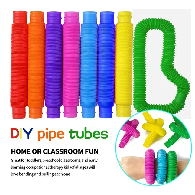 8 16 24 32 Pcs Pop Tubes Sensory Toys UrChoice Fine Motor Skills & Learning for Toddlers Fidget Toys and Party Favors for Kids