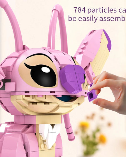 New Stitch Angel CP Building Blocks 2025 - Large Piece Cartoon Toys with Moving Ears Kids Assembly Gift for Boys Girls Birthday
