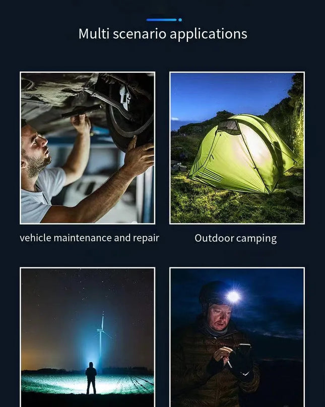 LED Strong Light Flashlight Rechargeable Multi functional for Long Range Portable Outdoor Home Mini Flashlight Cap Clip Light