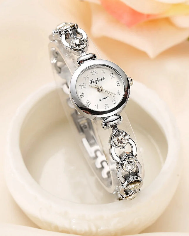 Women Watches 2024 Luxury Brands Stainless Steel Crystal Bracelet Wrist Watch Fashion Ladies Dress Reloj Mujer Montre Femme