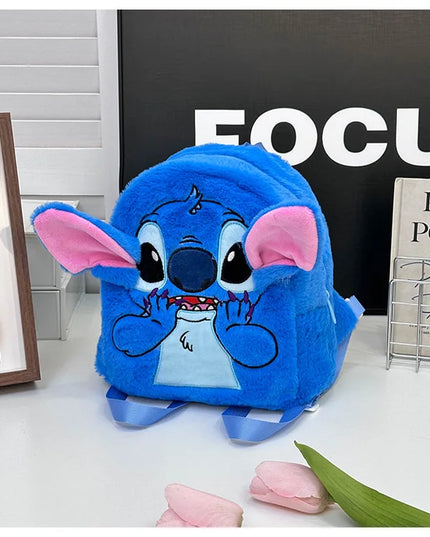 Stitch Backpack  Japanese Blue Funny Cartoon Large-Capacity Student Backpack Kindergarten Bag Kawaii Backpack