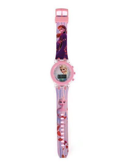 Flash Light Frozen Mickey Kids Watches For Girls Cartoon Spiderman Children Watch Boys School Student Digitel Clock Gifts