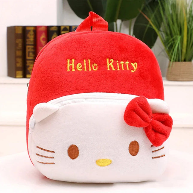 Sanrio Hello Kitty Plush Backpack Cute Cartoon Kawaii School Bag for Kids Girls Baby Kindergarten Shoulder Bag Cute Fashion Gift