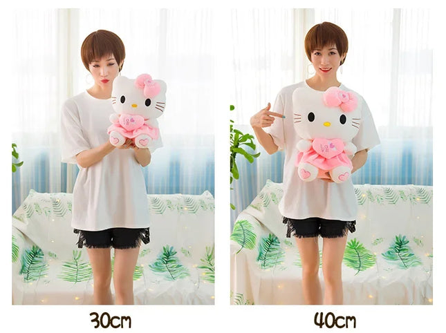 Hello Kitty Plush Stuffed Toys 25-55cm Cute Anime Cartoon Soft Pillow Doll For Children Birthday Xmas Gifts