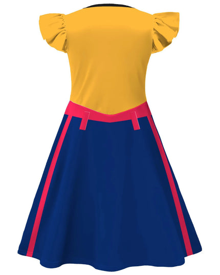 Kids KPop Demon Hunters Dress Clothes Cosplay Costume Girls Cartoon Rumi Dresses Children Casual Girl Dress Halloween Xmas Party