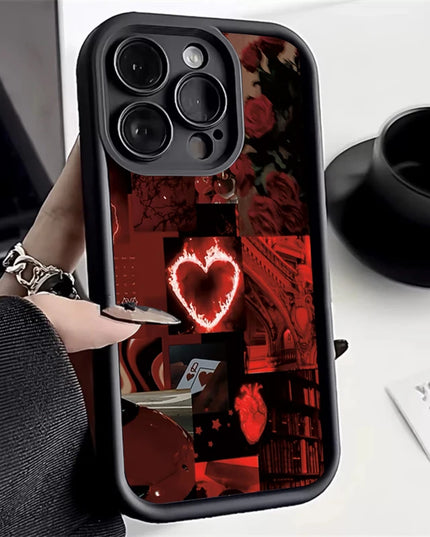 Case For iPhone 17 Cases iPhone 16 Pro Max Case Stylish Red Scenery Case For iPhone 16 12 14 11 13 Pro Max XS XR 7 8 Plus Cover