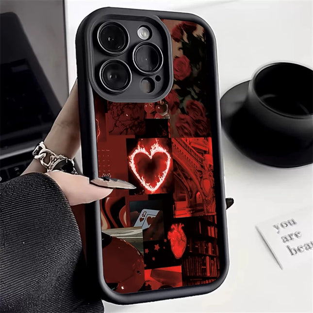 Case For iPhone 17 Cases iPhone 16 Pro Max Case Stylish Red Scenery Case For iPhone 16 12 14 11 13 Pro Max XS XR 7 8 Plus Cover